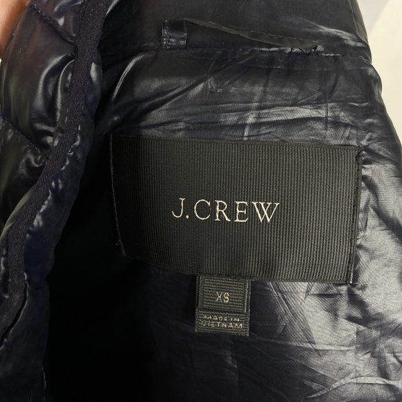J. Crew Shiny Quilted Puffer Field Vest Blue Sz. XS - Picture 11 of 13